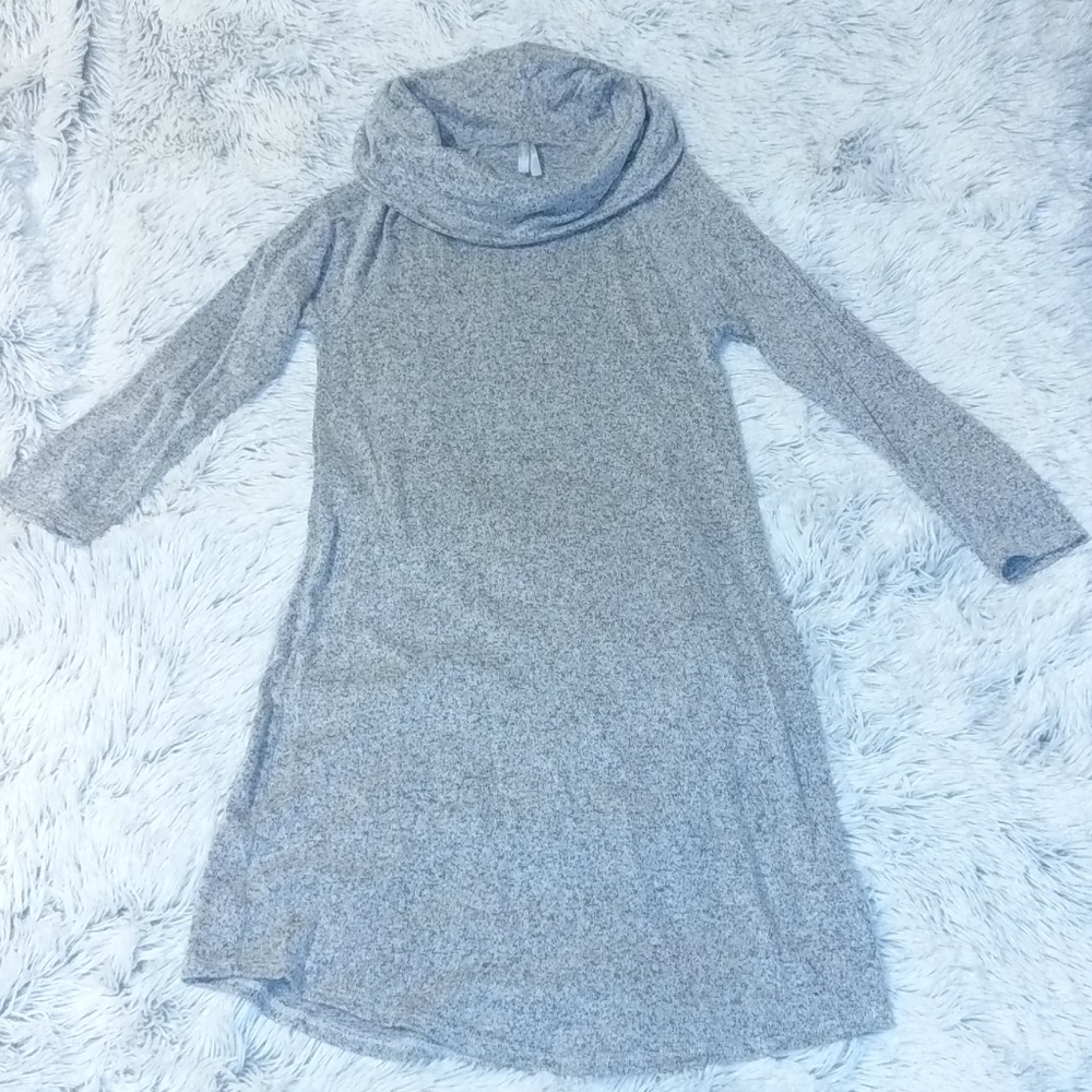 Gray sweater dress